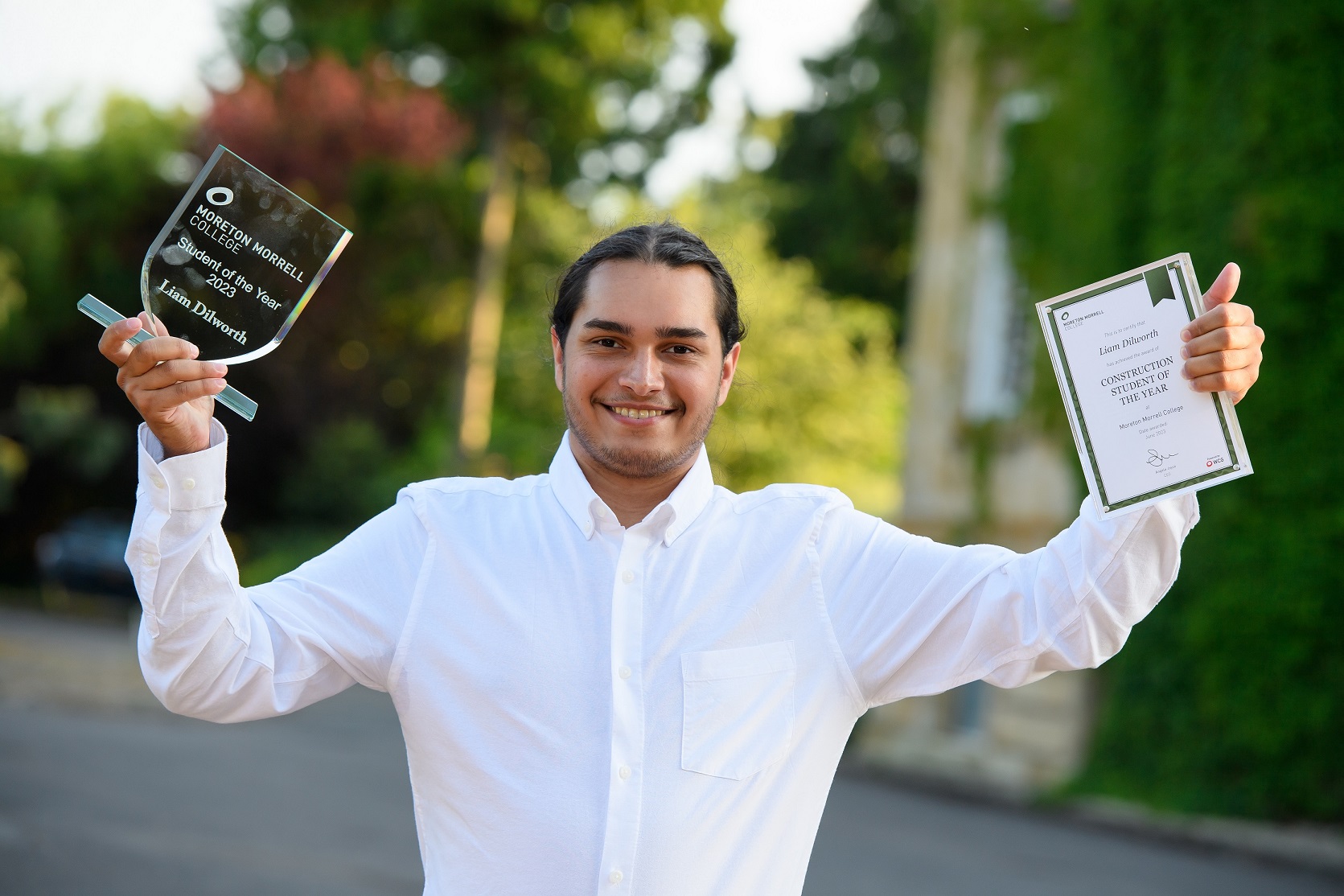 Image for Carpentry student hopes to follow in his uncle’s footsteps after being Student of Year at Moreton Morrell College