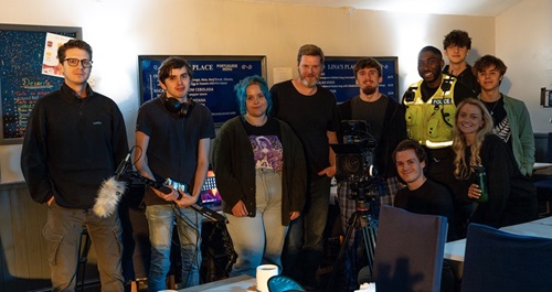 Image for Leamington students gain experience behind the camera on set of short film 