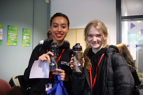 Image for College presents ocean plastic bottles as part of sustainability initiative 