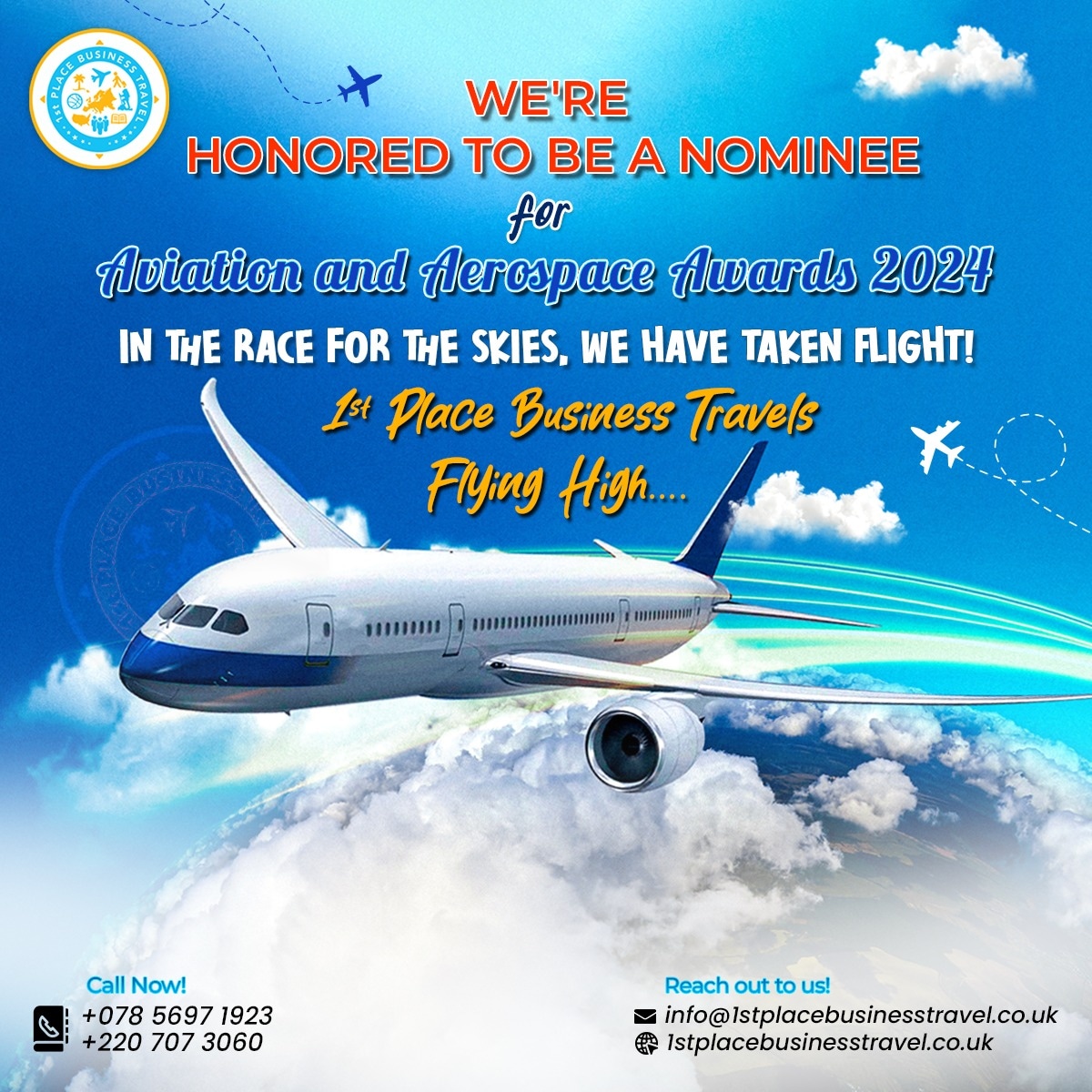 Image for 1st Place Business Travels Receive Best Corporate Air Travel Company 2024 - West Midlands Award
