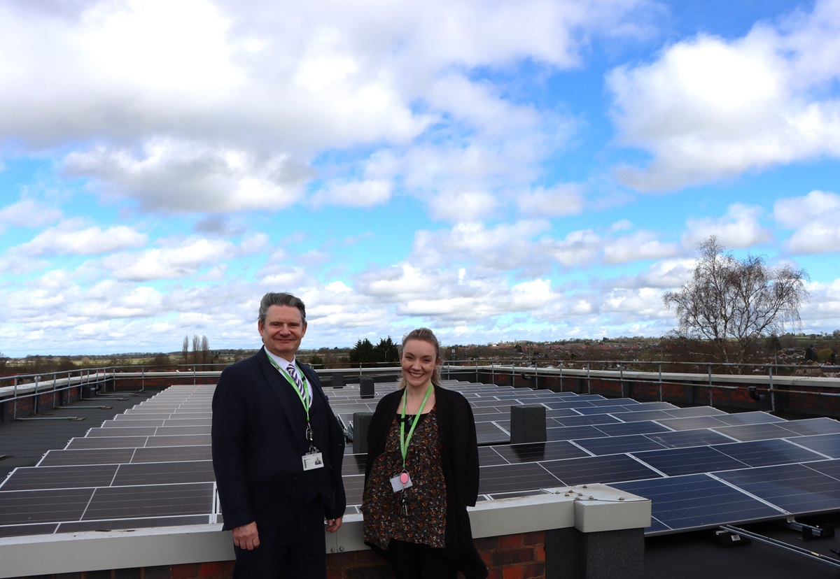 Image for College switches on solar panels at Nuneaton Campus