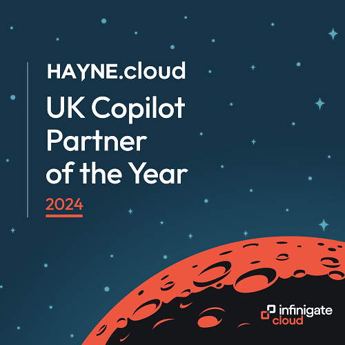 Image for Local Stratford-Upon-Avon IT Management business HAYNE.cloud named Infinigate UK & Ireland Copilot Partner of the Year!